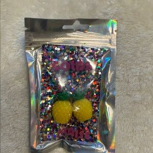 Yellow Pineapple Earrings